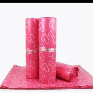 PINK HEART Waterproof Mailers - Durable Plastic Shipping Envelopes-15 Poly Mail